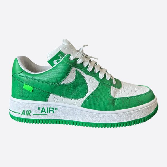 Louis Vuitton Nike Green & White Monogram Air Force 1
